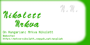 nikolett mrkva business card